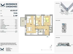 Prodej bytu 3+kk, Praha - Chodov, Blažimská, 69 m2