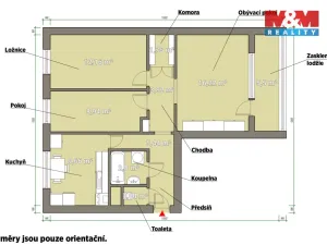 Pronájem bytu 3+1, Plzeň - Severní Předměstí, Brněnská, 62 m2