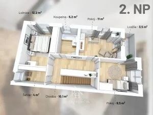 Prodej bytu 5+kk, Unhošť, Buková, 115 m2