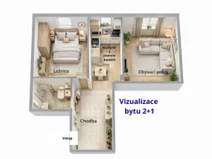 Prodej bytu 2+1, Smečno, Svinařovská, 56 m2