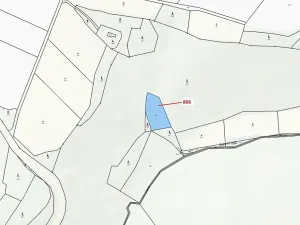 Dražba pozemku, Dešov, 1277 m2