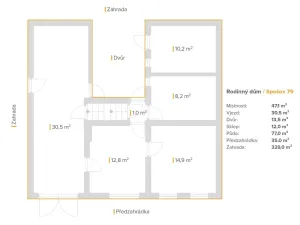 Prodej rodinného domu, Spešov, 77 m2