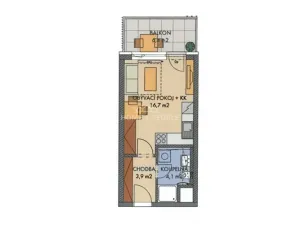 Prodej bytu 1+kk, Praha - Hlubočepy, Gollové, 26 m2