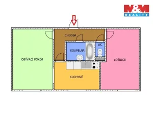 Pronájem bytu 2+1, Golčův Jeníkov, Žižkova, 51 m2