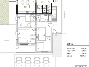 Prodej bytu 2+kk, Šlapanice, 67 m2