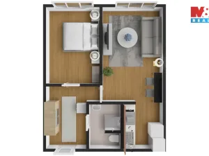 Pronájem bytu 2+kk, Kladno - Kročehlavy, Lacinova, 40 m2