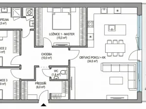 Pronájem bytu 4+kk, Praha - Chodov, Opatovská, 96 m2