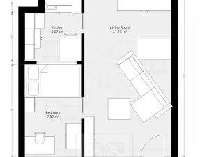 Pronájem bytu 2+kk, Praha - Řepy, Šimonova, 53 m2