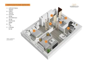 Pronájem bytu 2+kk, Praha - Ruzyně, Ciolkovského, 41 m2