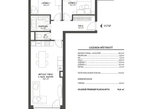 Prodej bytu 3+kk, Praha - Kbely, Plzákova, 76 m2