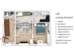 Prodej rodinného domu, Davle, Kiliánská, 97 m2