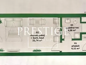 Pronájem bytu 1+kk, Praha - Malešice, Nad úžlabinou, 35 m2