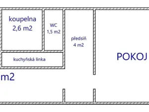 Pronájem bytu 1+1, Brno, Palackého třída, 36 m2
