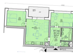 Prodej bytu 3+kk, Brno, Chvalovka, 54 m2