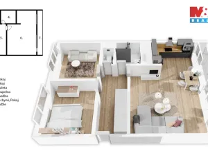 Prodej bytu 3+kk, Pardubice - Polabiny, Družstevní, 54 m2