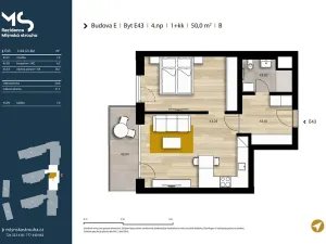 Pronájem bytu 2+kk, Plzeň, Pallova, 52 m2