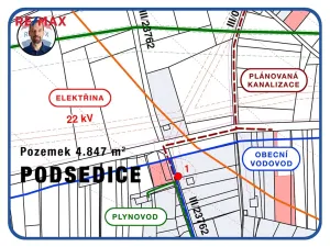 Prodej pozemku pro bydlení, Podsedice, 4847 m2