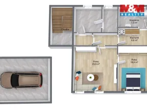 Prodej rodinného domu, Tři Dvory, 250 m2