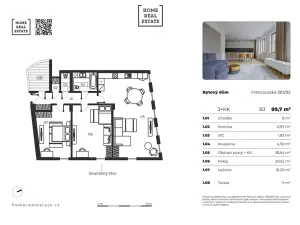 Prodej bytu 3+kk, Praha - Vršovice, Francouzská, 95 m2