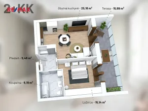 Prodej bytu 2+kk, Třeština, 68 m2