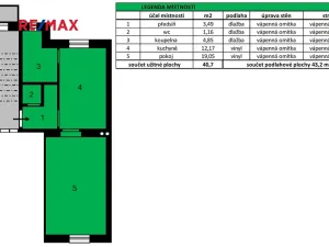 Pronájem bytu 1+1, Praha - Žižkov, Na mokřině, 41 m2
