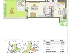 Pronájem bytu 2+kk, Praha - Hloubětín, Krylovecká, 55 m2