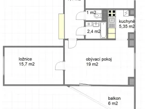Prodej bytu 3+1, Praha - Nusle, K podjezdu, 60 m2