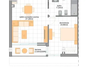 Prodej bytu 2+kk, San Pedro del Pinatar, Španělsko, 62 m2