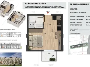 Prodej bytu 1+kk, Golem, Albánie, 34 m2
