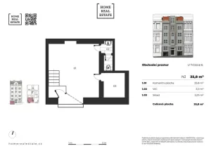 Prodej kanceláře, Praha - Vinohrady, U tržnice, 36 m2