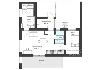 Pronájem bytu 3+kk, Hradec Králové, Přemyslova, 53 m2