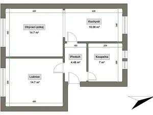 Prodej bytu 2+kk, Zlín, Benešovo nábřeží, 53 m2