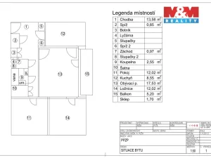 Prodej bytu 3+1, Brno - Starý Lískovec, Oderská, 68 m2