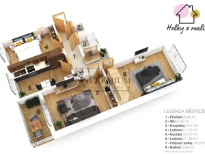 Prodej bytu 3+1, Praha - Michle, Michelská, 72 m2