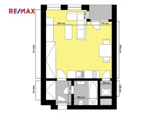 Pronájem bytu 1+kk, Velký Osek, U hřiště, 33 m2