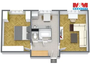 Prodej bytu 2+1, Nová Role, Husova, 54 m2