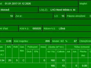 Prodej lesa, Líšná, 10490 m2