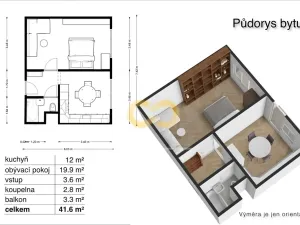 Prodej bytu 1+1, Větřní, Šumavská, 40 m2