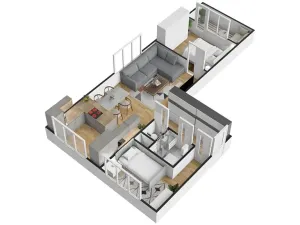 Pronájem bytu 3+kk, Brno, Merhautova, 55 m2