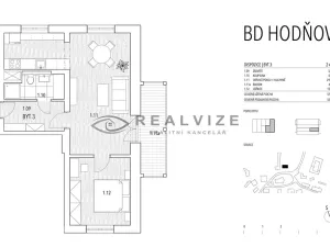 Prodej bytu 2+kk, Horní Planá, 51 m2