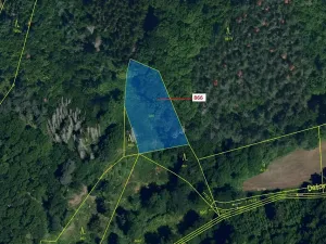 Dražba pozemku, Dešov, 1277 m2