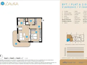 Prodej bytu 2+kk, Praha - Libeň, Nad Kolčavkou, 52 m2