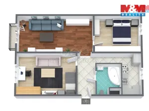 Prodej bytu 3+1, Bukovany, 68 m2