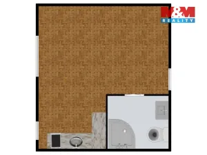 Pronájem bytu 1+kk, Praha - Hloubětín, Milovická, 20 m2