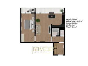 Pronájem bytu 2+1, Osek, Hrdlovská, 62 m2