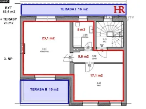Pronájem bytu 2+kk, Benešov, Ulrichova, 54 m2