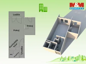 Prodej bytu 2+kk, Valašské Meziříčí, Sokolská, 41 m2