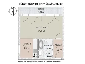 Prodej bytu 1+1, Čelákovice, Rumunská, 33 m2