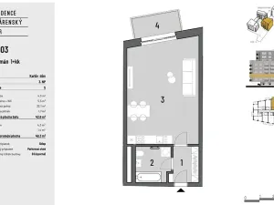 Pronájem bytu 1+kk, Brno, Bratislavská, 44 m2
