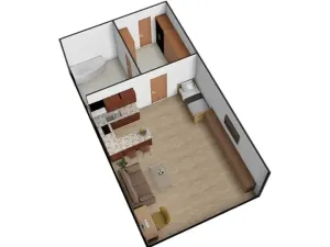 Pronájem bytu 1+kk, Brno, Keřová, 32 m2